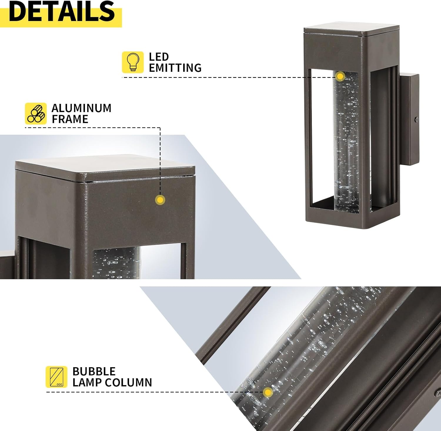 Matte Black Waterproof Outdoor Exterior Wall Light Fixtures