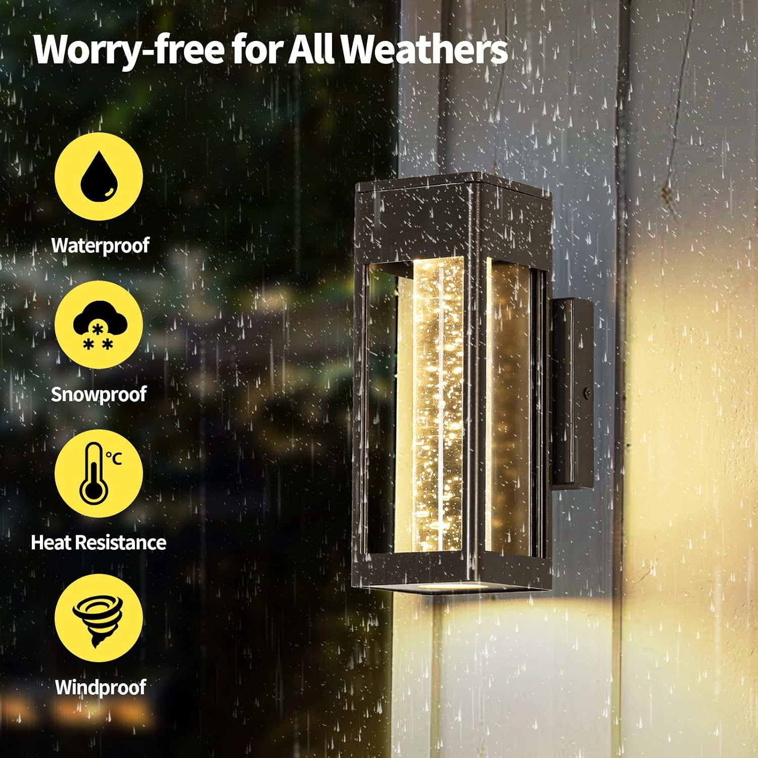 Matte Black Waterproof Outdoor Exterior Wall Light Fixtures