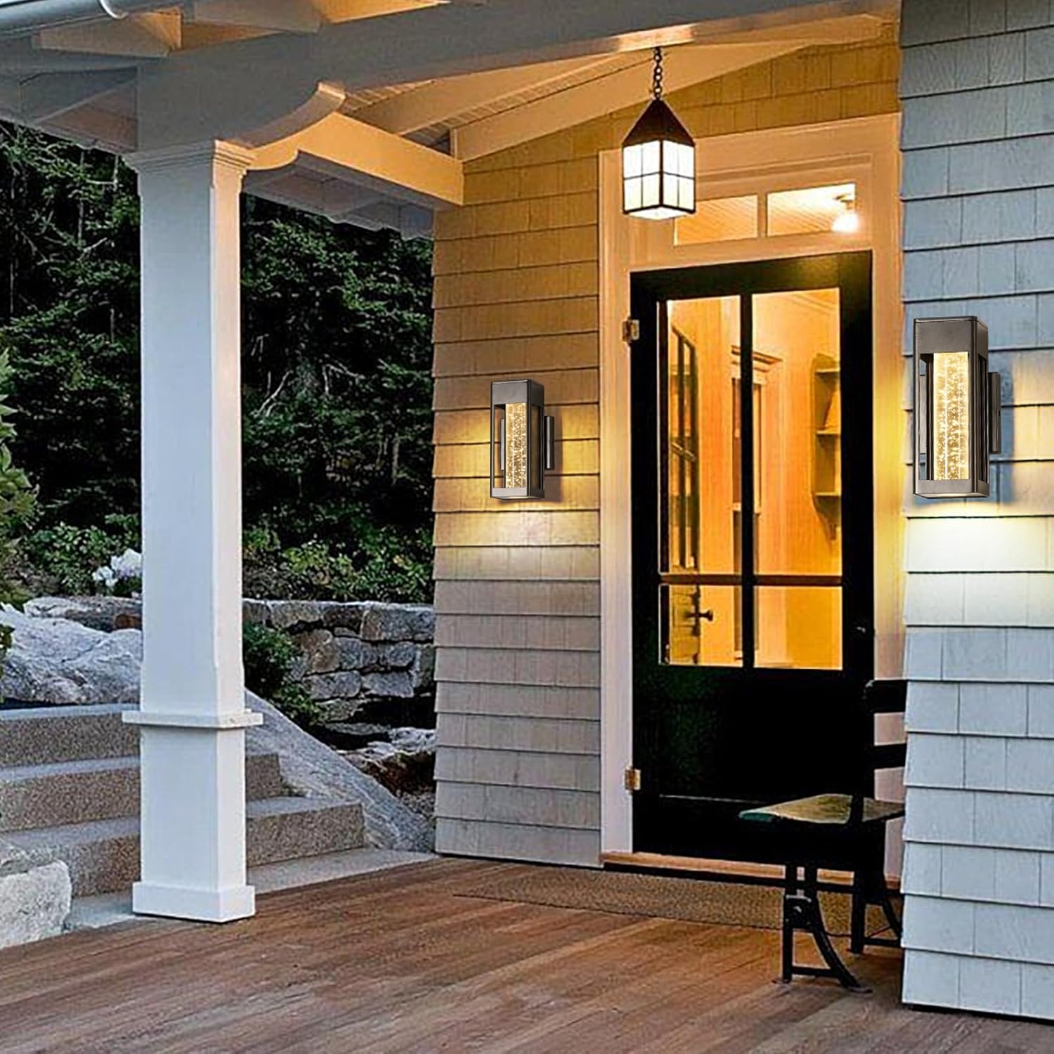 Matte Black Waterproof Outdoor Exterior Wall Light Fixtures