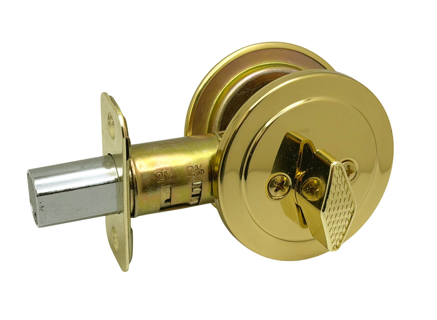 Polished Brass Single Deadbolt