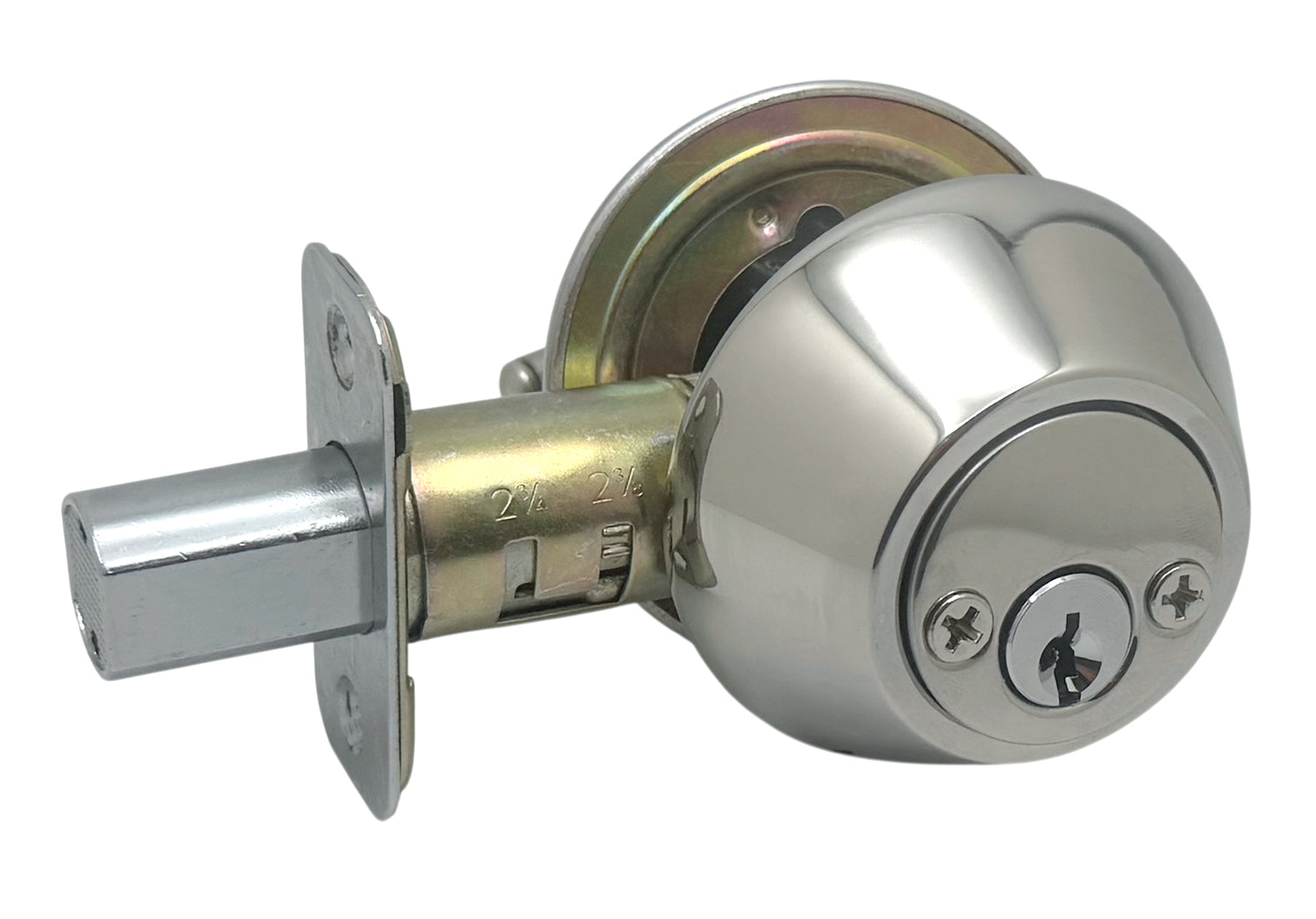 Polished Chrome Double Cylinder Deadbolt