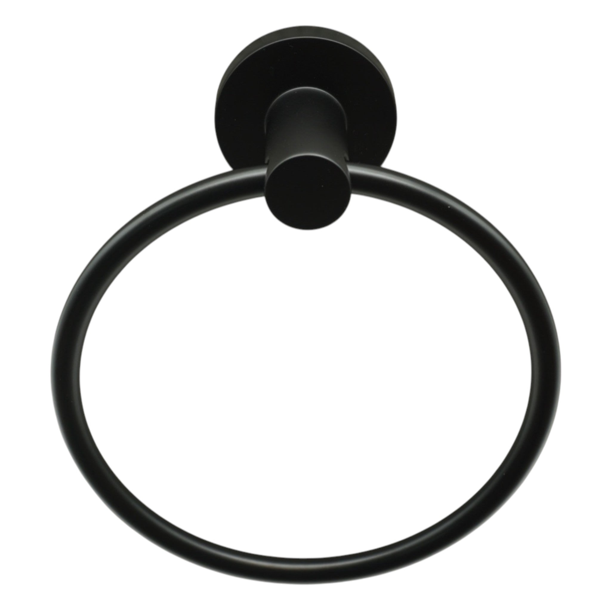 Matte Black Modern Towel Ring