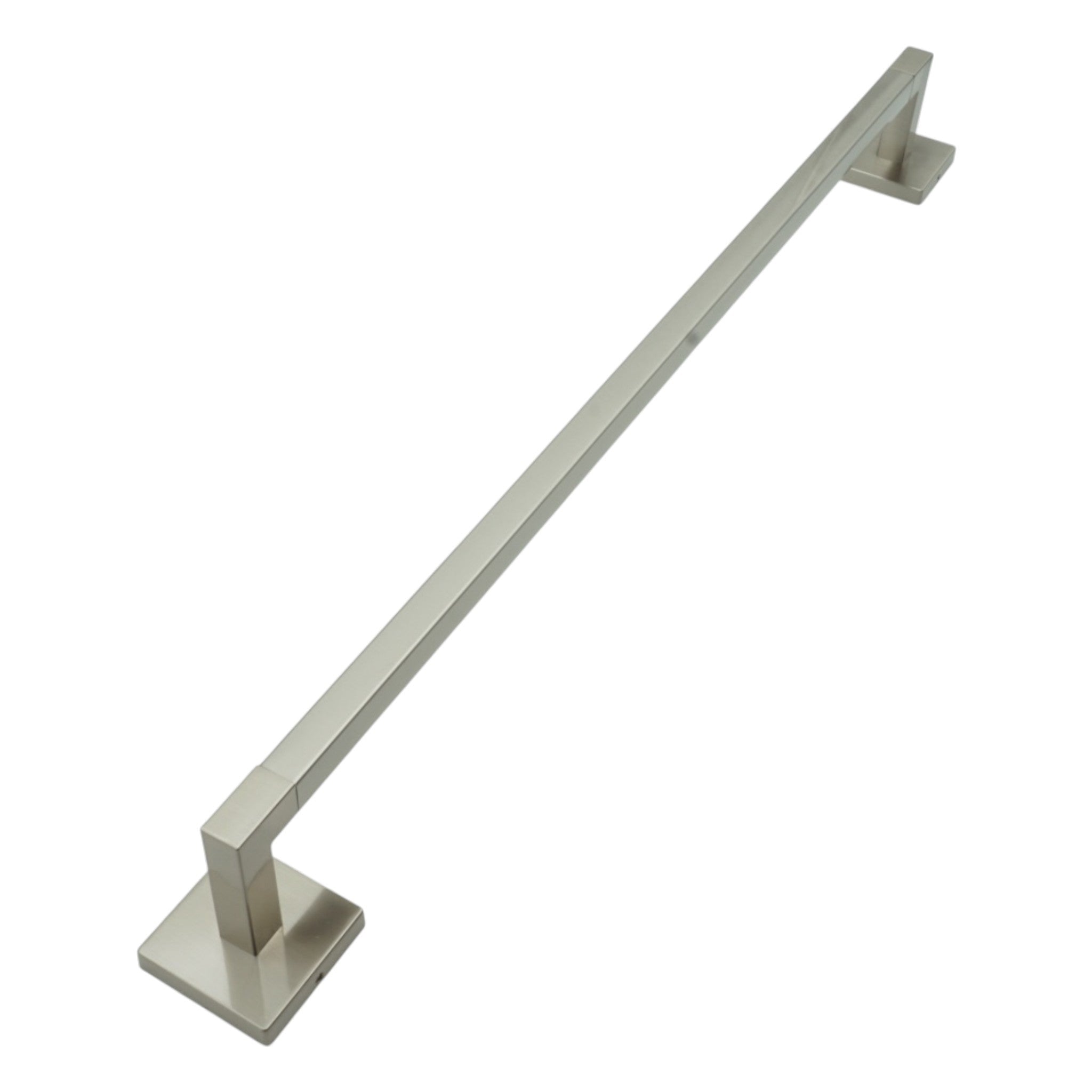 Satin Nickel Modern Square 24-Inch Towel Bar