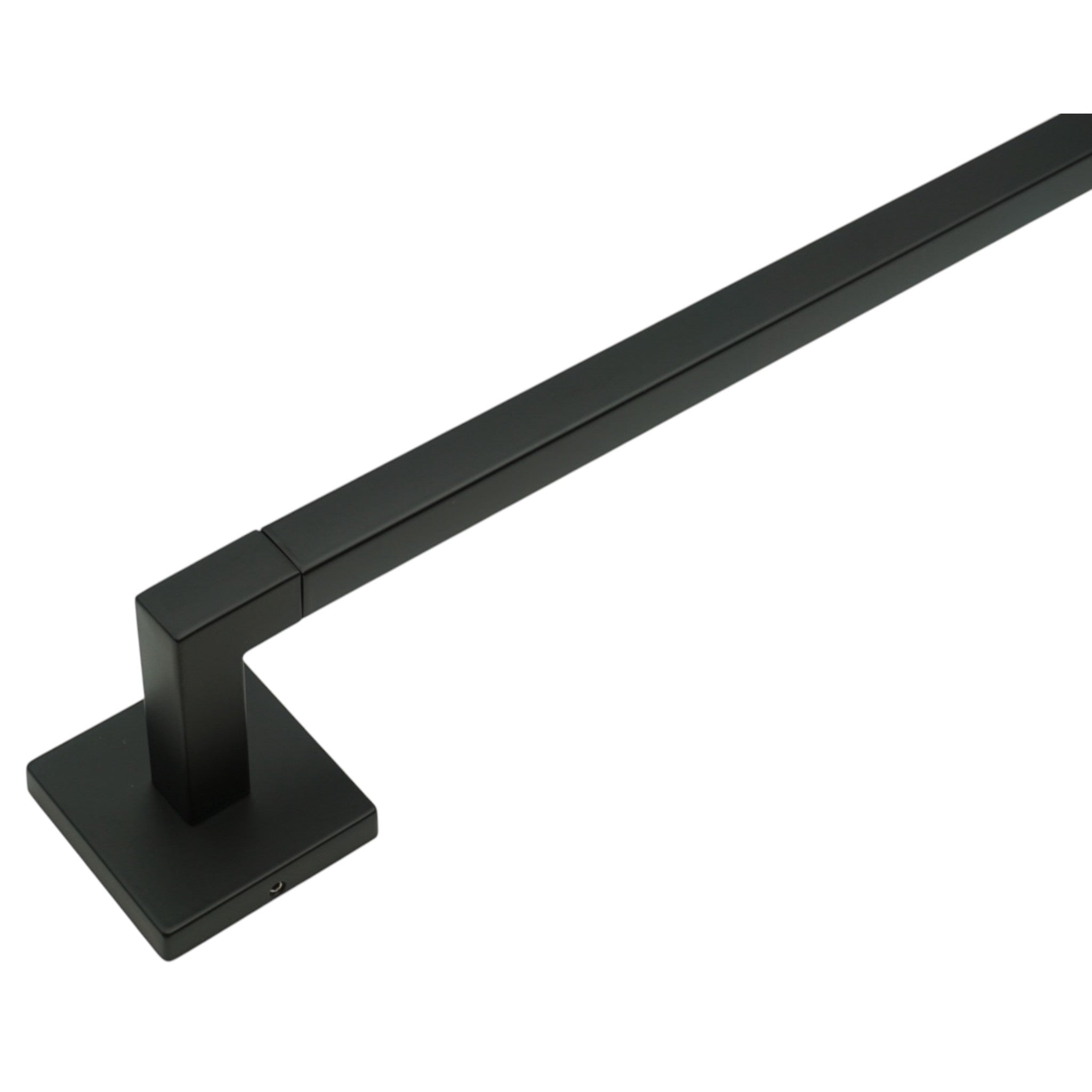 Black Modern Square 24-Inch Towel Bar