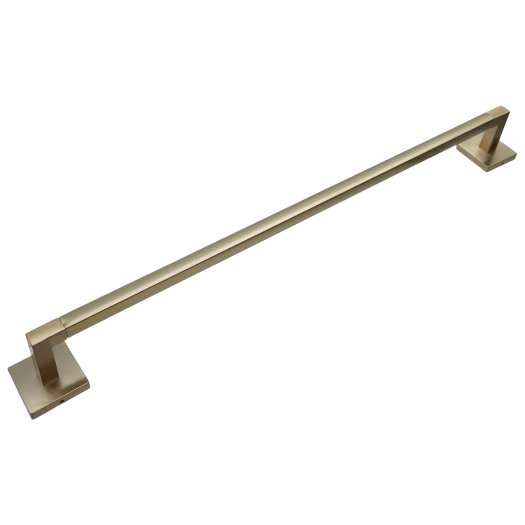 Champagne Bronze Modern Square 24-Inch Towel Bar