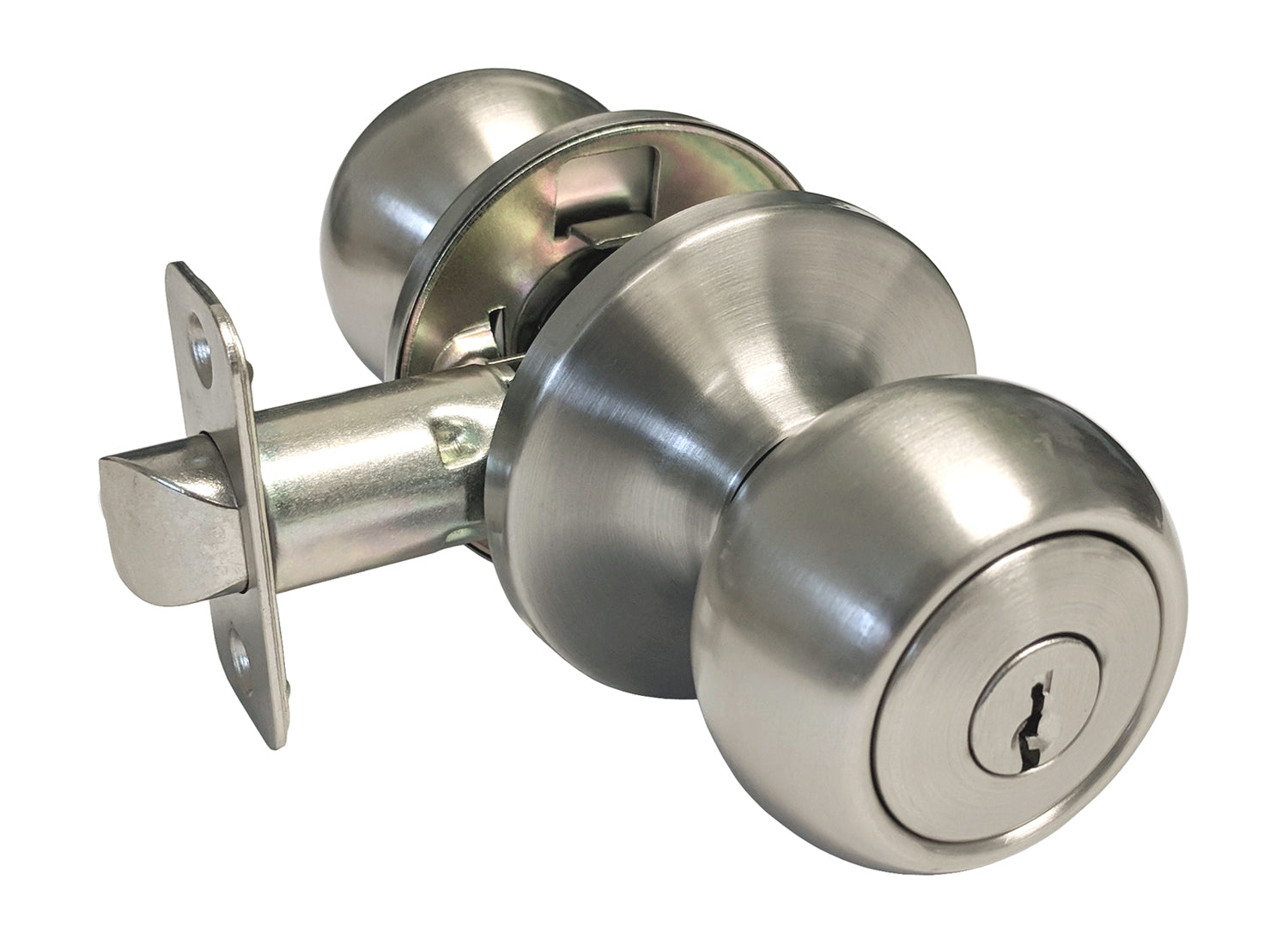 Satin Nickel Entrance Round Knobs- Style: 5765DC