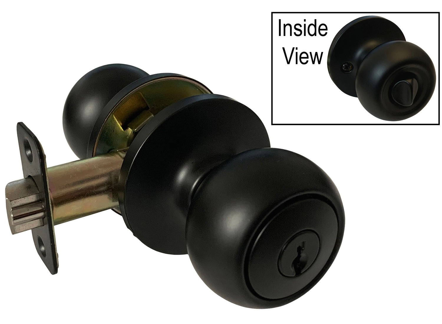 4 Pack- Contractor Pack 5765NBL Black Entry Knob/Deadbolt Combo Keyed Alike