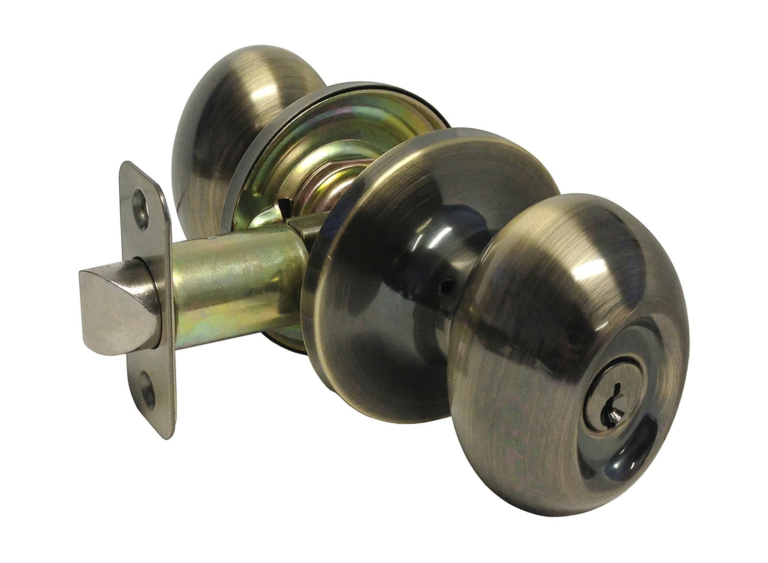 Antique Brass Oval Entrance Knobs