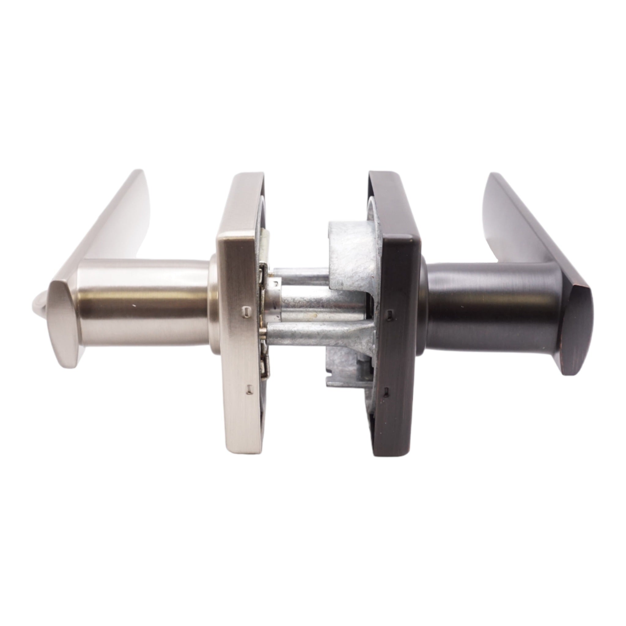 Kwikset Vedani Venetian Bronze & Satin Nickel Smartkey Entry Door Handle