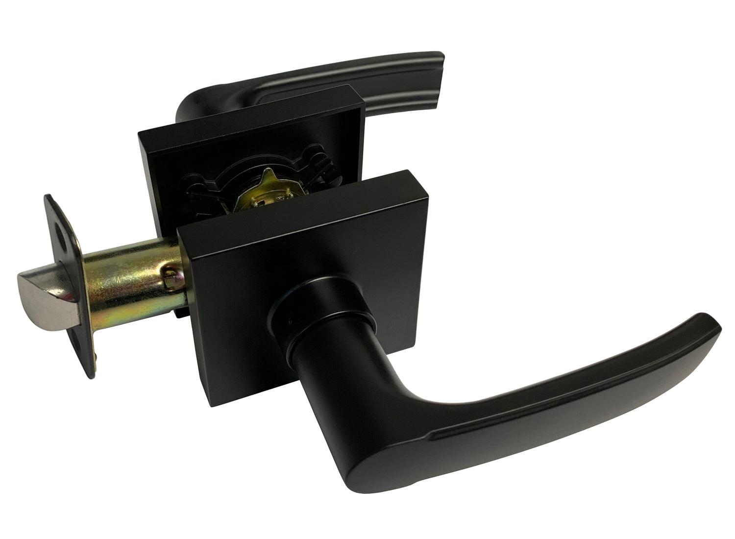 20 Pack- Contractor Pack 8048NBL Black Finish Square Passage Levers (Hall/Closet)