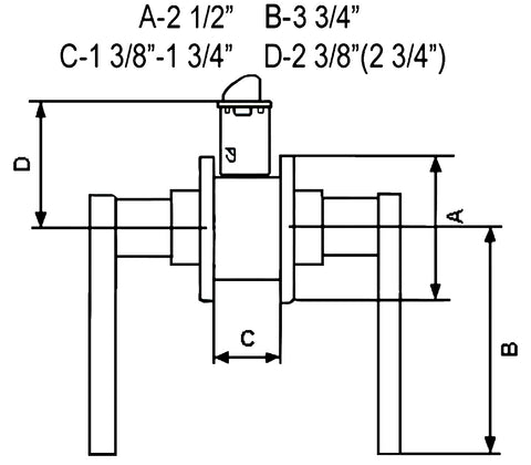 8048 Door Lever Product Dimensions