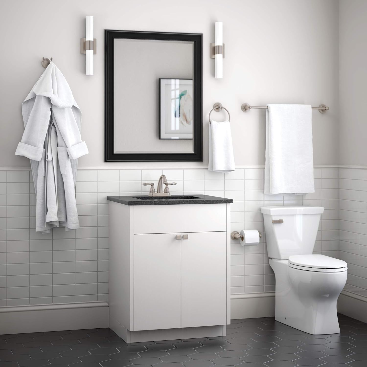 Franklin Brass Astra 4 Piece bath Accessory Set Satin Nickel ATR64-SN