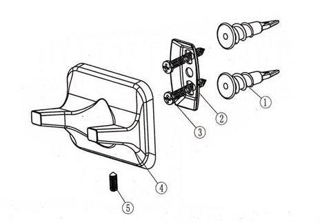 Robe Hook Exploded Parts View