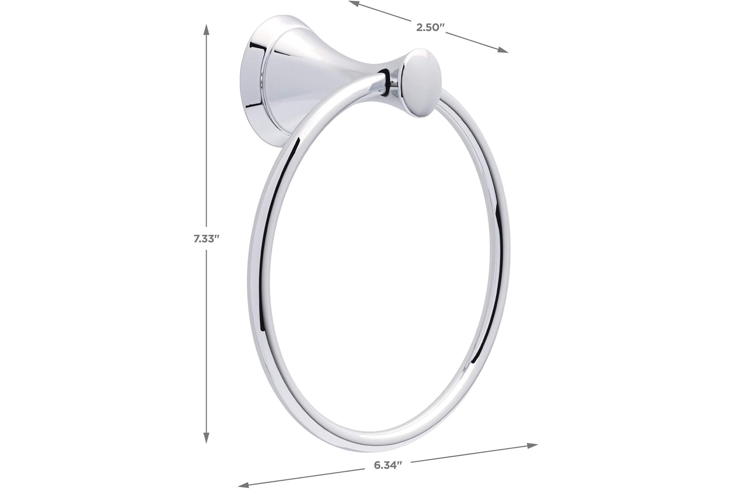 Delta Carlisle Collection Bath Accessory Polished Chrome Towel Ring