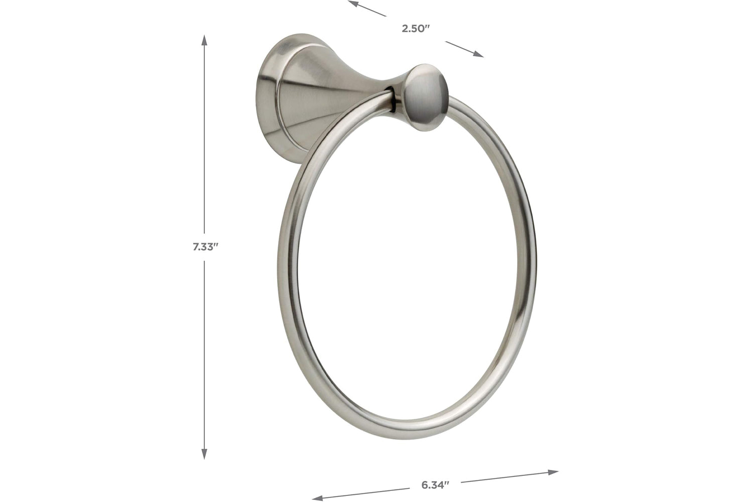 Delta Carlisle Satin Nickel Bath Accessory Towel Ring