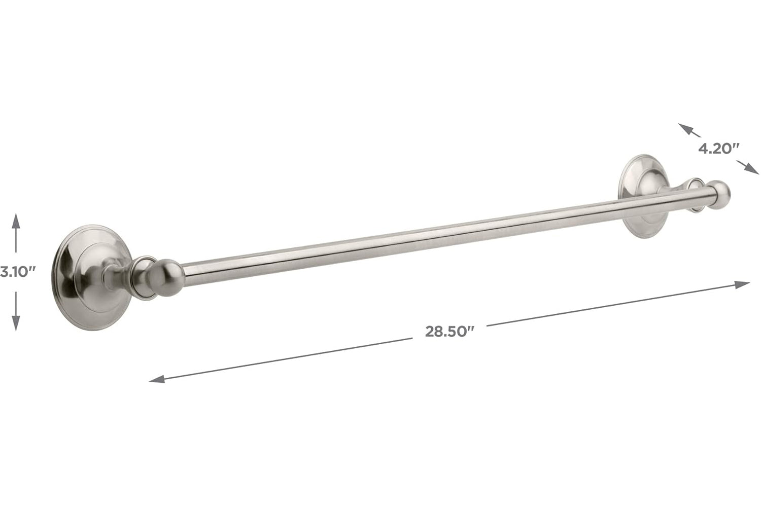 Delta PRI63-BN Pirouette Satin NIckel 24" Towel Bar