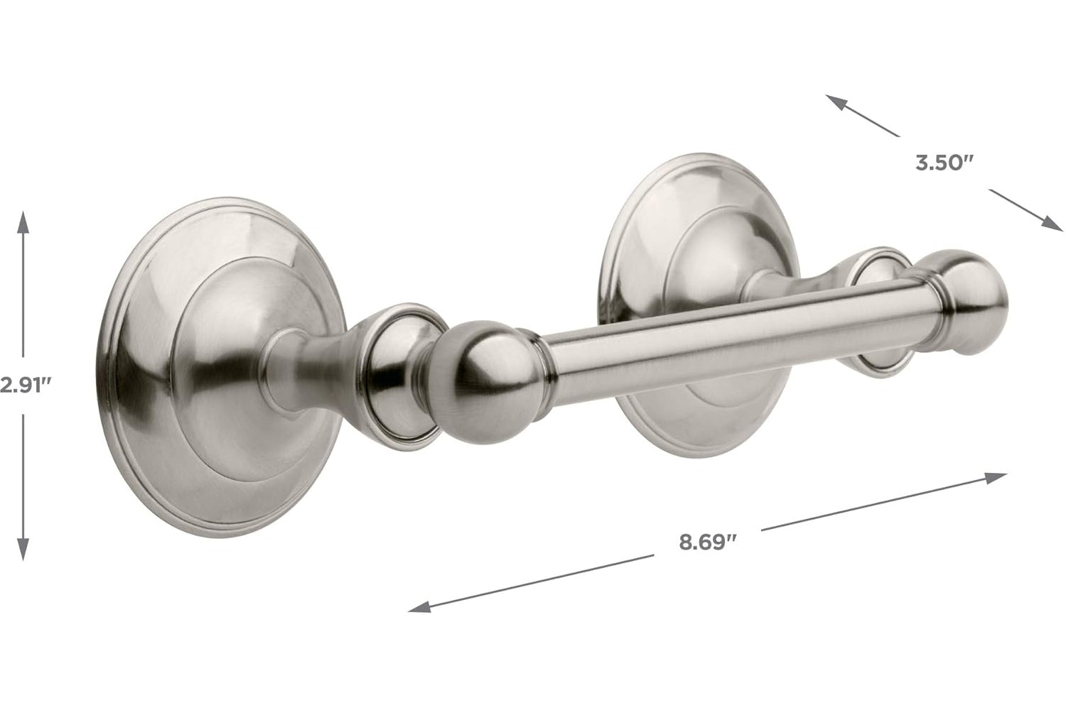 Delta PRI63-BN Pirouette Satin Nickel Toilet Paper Holder