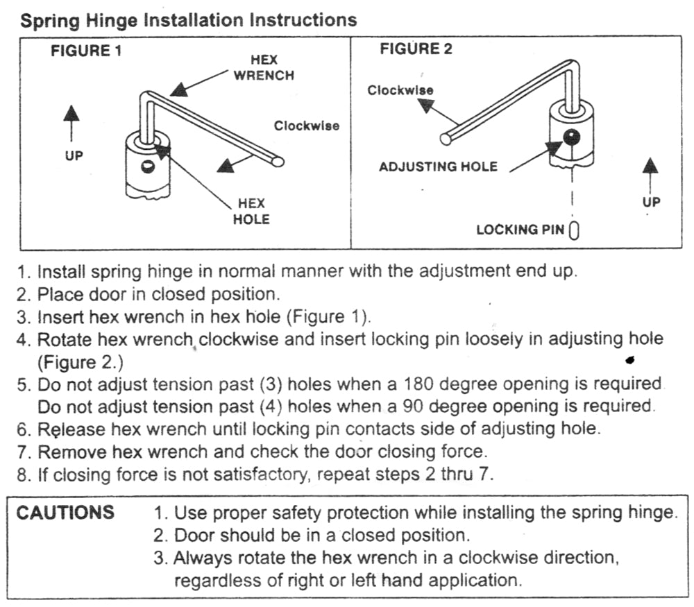 Heavy Duty 4" Self-Closing Spring Door Hinge with 5/8" Radius Corners in Satin Nickel