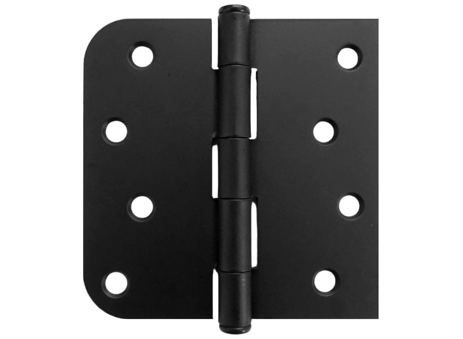 4″ Black Door Hinge Half Square Half Round 5/8″ Radius