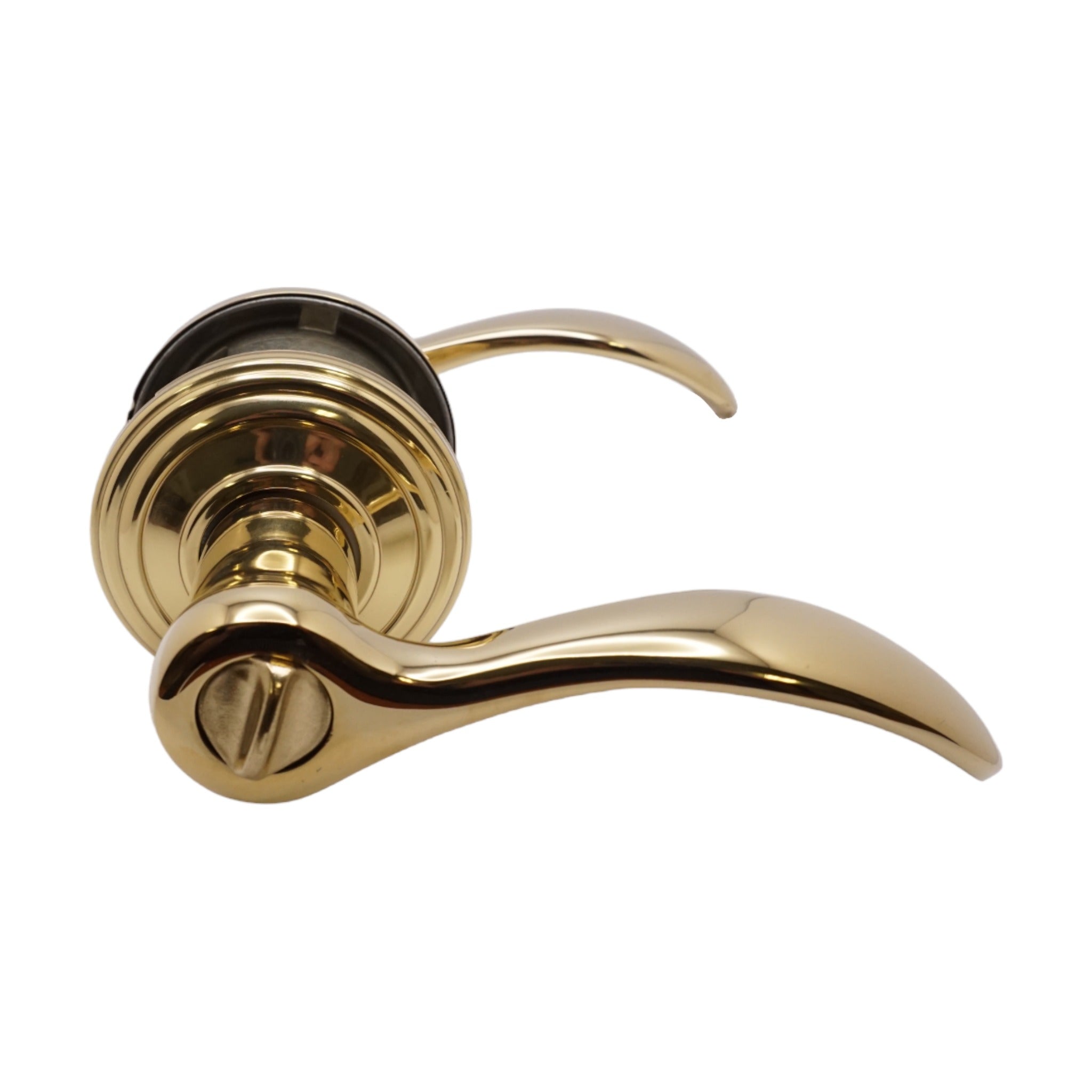 Kwikset Pembroke Polished Brass Entry Door Handle