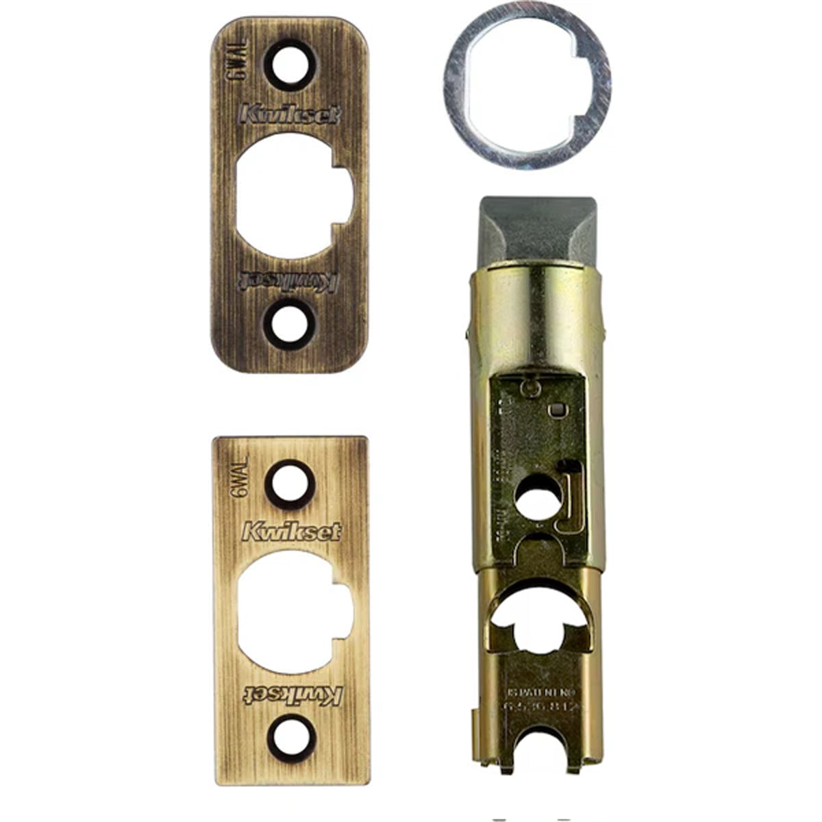 Kwikset 6 Way Adjustable Latches for Antique Brass Privacy or Passage