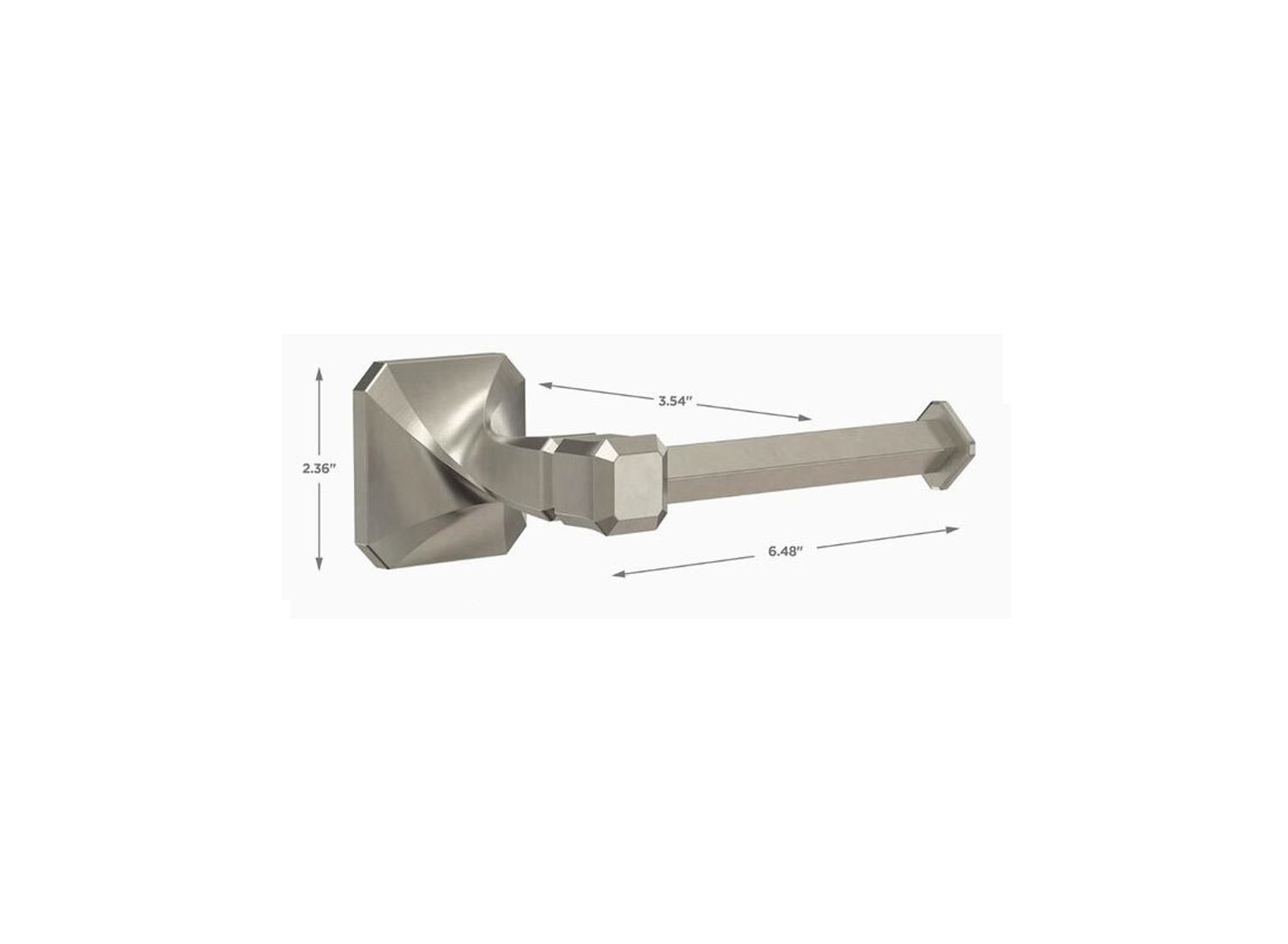 Franklin Brass Napier Satin Nickel Wall Mount Single Post Toilet Paper Holder