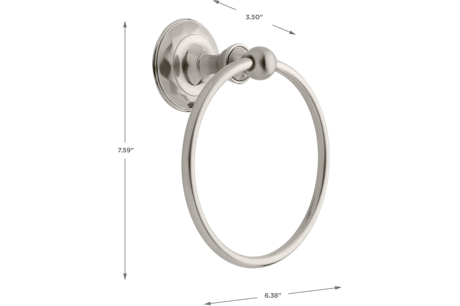 Delta PRI63-BN Pirouette 3 Pieces Bath Hardware Satin Nickel with 24" Towel Bar