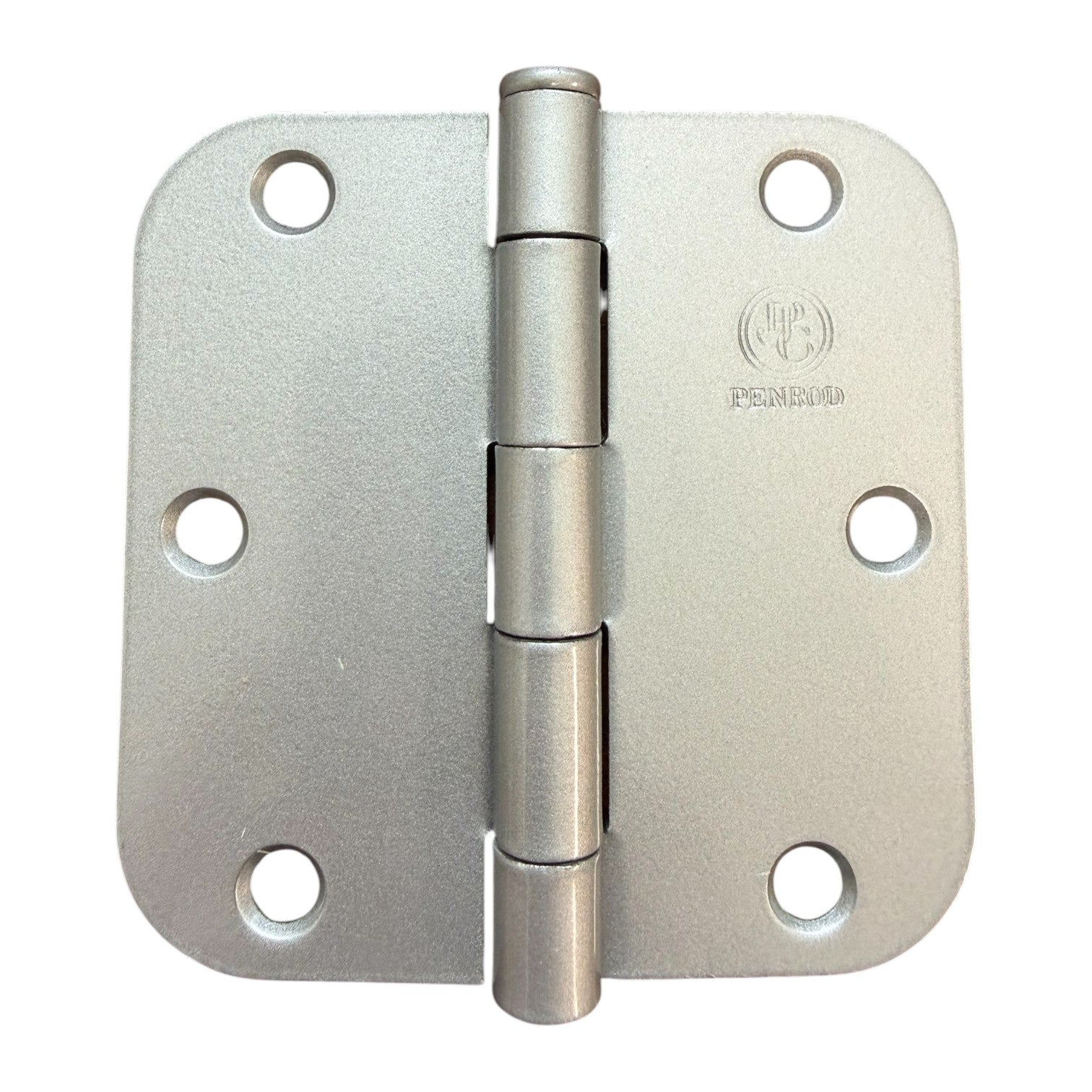 100 Pack of Penrod Satin Aluminum (Painted Silver) 3.5″ Door Hinge with 5/8″ Radius