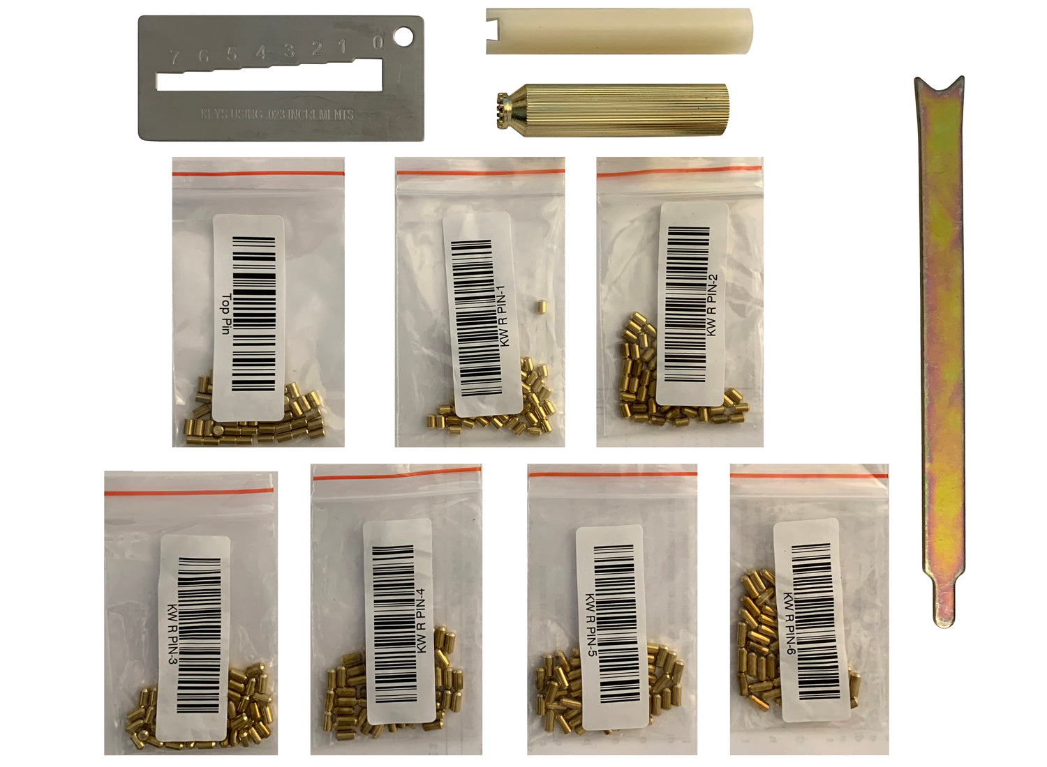 Kwikset Rekey Kit 50 bottom pins 1 to 6 with 4 tools