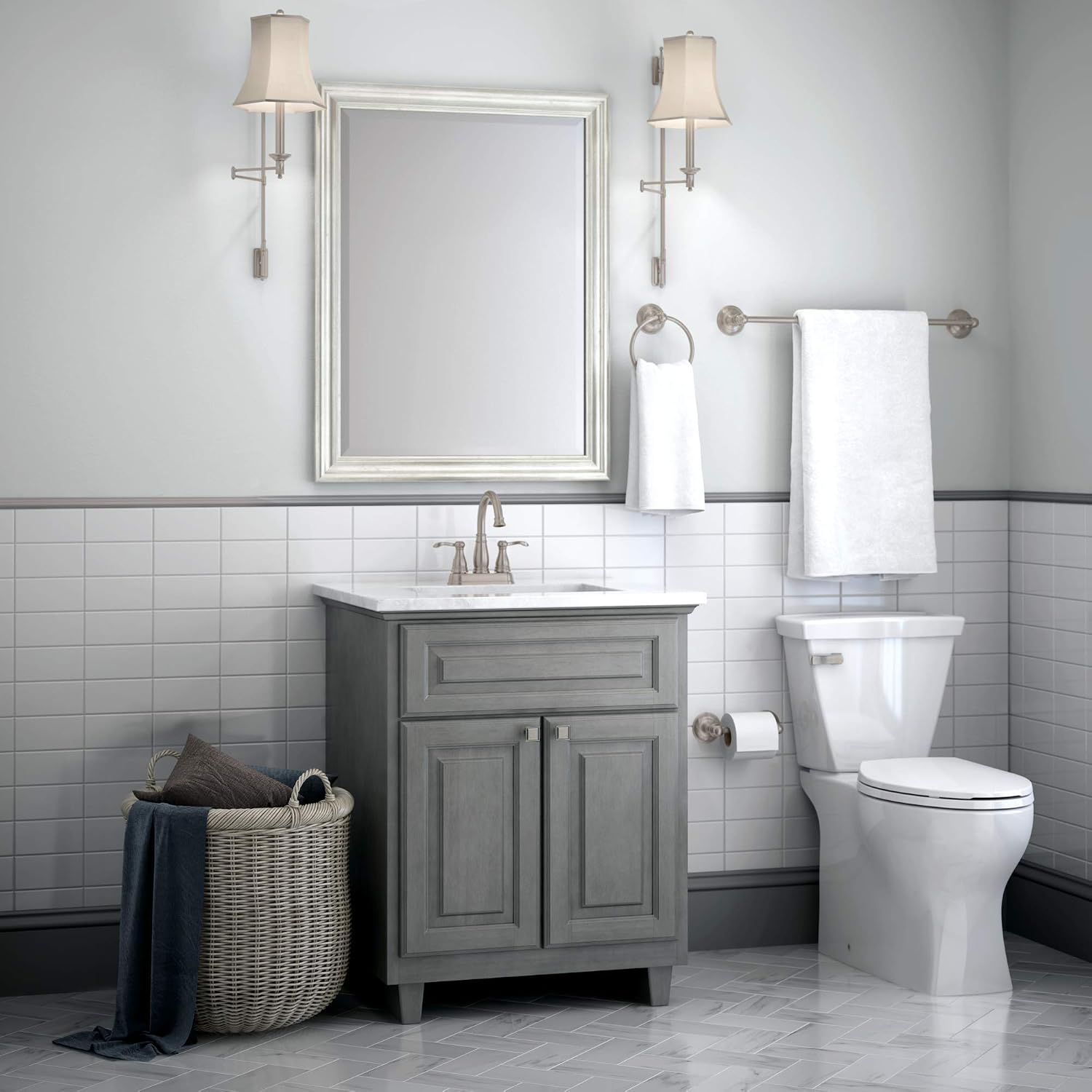 Delta PRI63-BN Pirouette Satin NIckel 24" Towel Bar