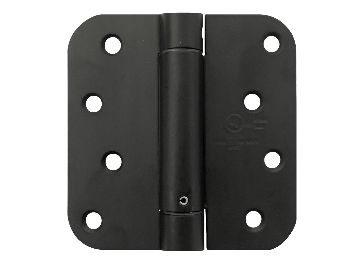 Black Heavy Duty 4″ Self-Closing Spring Door Hinge with 5/8″ Radius Corners