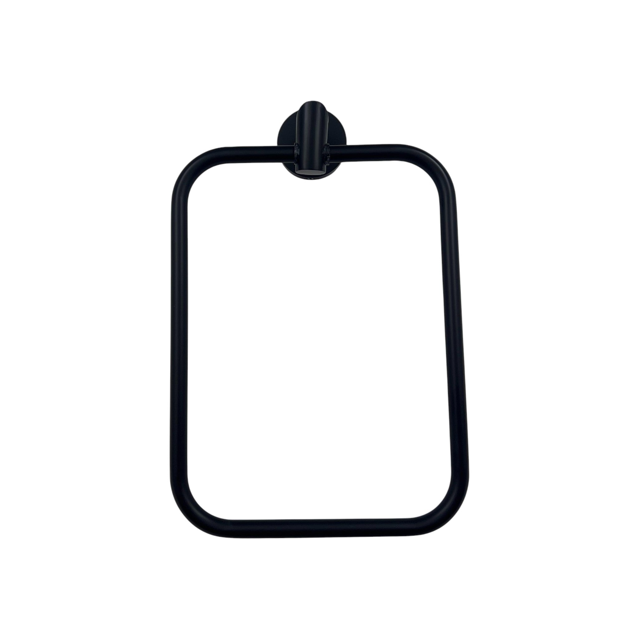 Swirl Minimalist Black Towel Ring