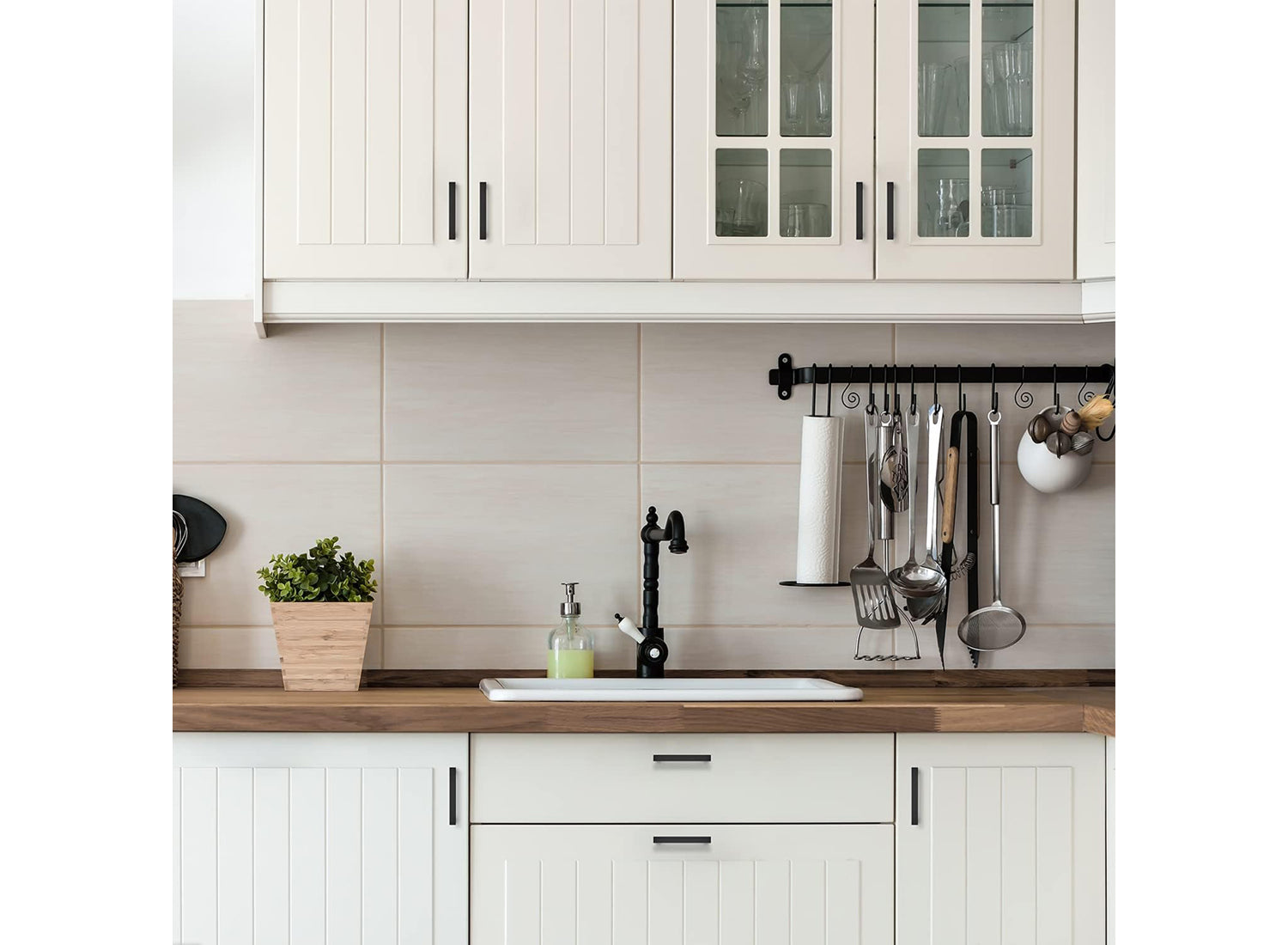 <font color=red>CLEARANCE</font>-CLEARANCE-Black 3.5" Square Bar Kitchen Cabinet Pull