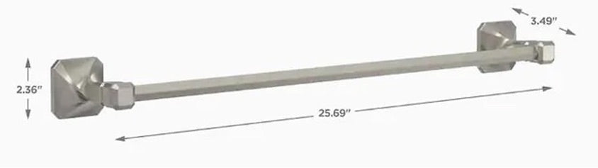 Franklin Brass Napier 24" Satin Nickel Towel Bar