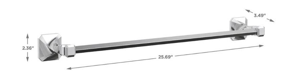 Franklin Brass Napier 24" Polished Chrome Towel Bar
