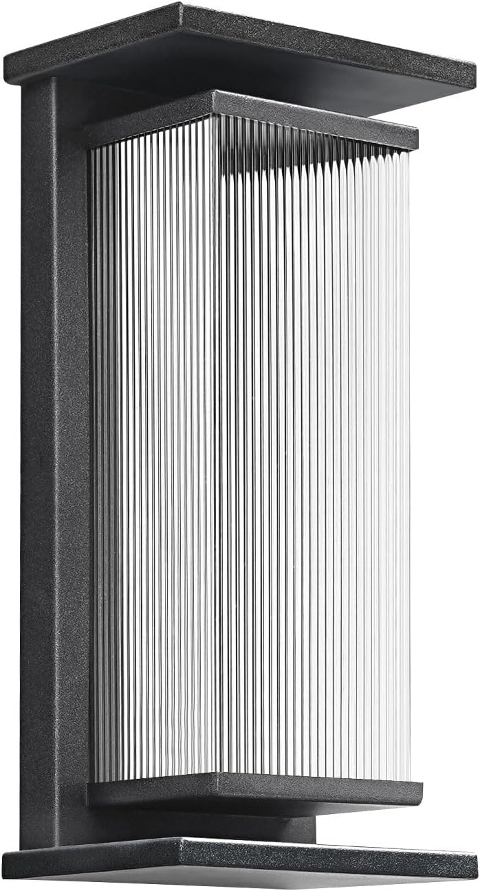 Outdoor Wall Lamp with Clear Glass Casing for Garage Doorway Entryway