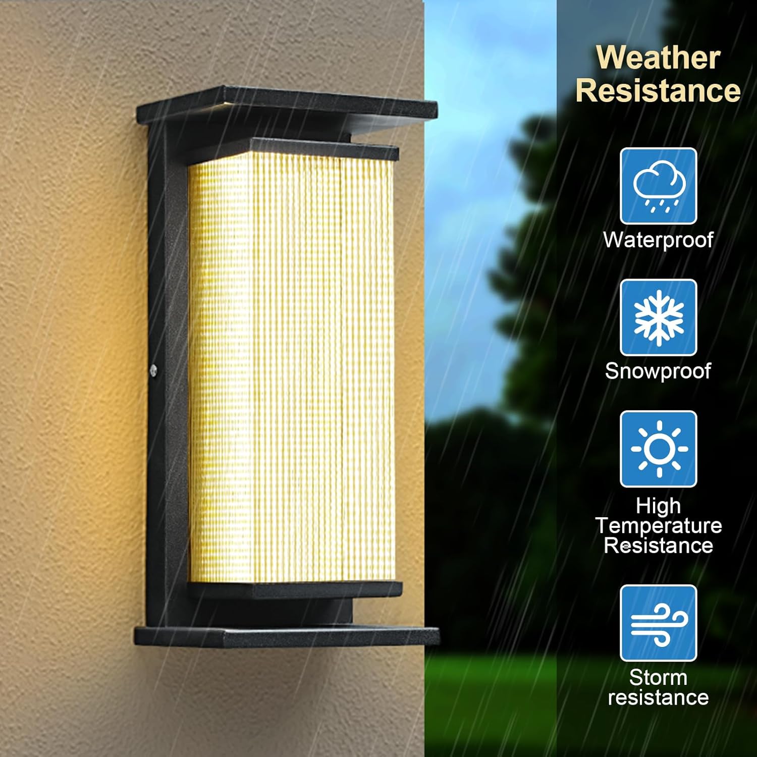Outdoor Wall Lamp with Clear Glass Casing for Garage Doorway Entryway