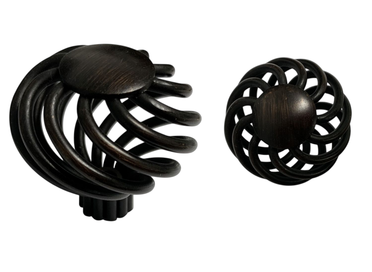 Dark Oil Rubbed Bronze 1 5/8" (40mm) Kitchen Cabinet Drawer Birdcage Knob 1318-40