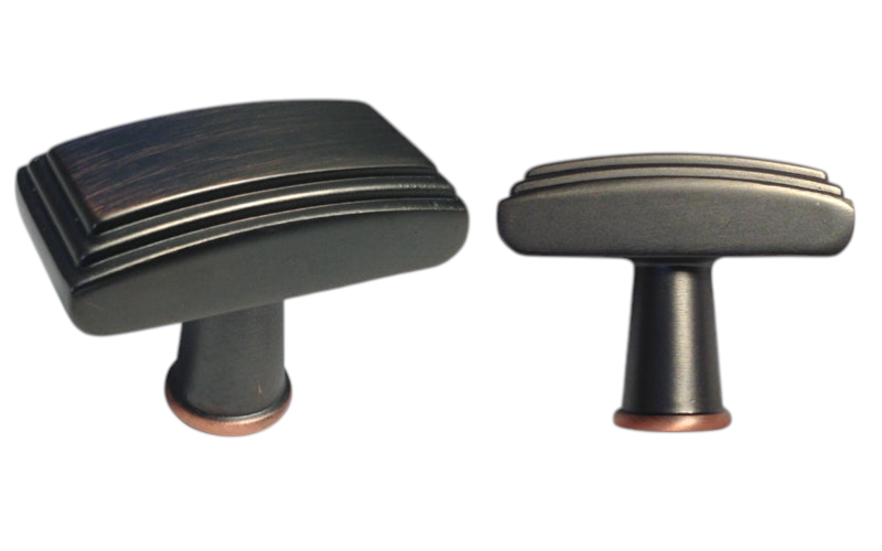 Oil Rubbed Bronze 1 1/2" Cabinet Rectangular Knob 8257 40mm