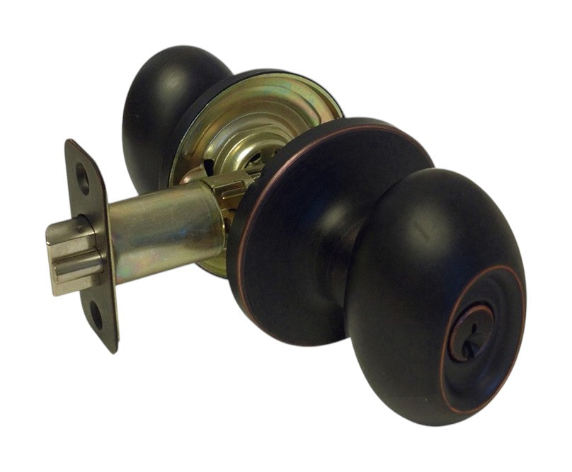Dark Oil Rubbed Bronze Entrance Knobs- Style: 6093DBR