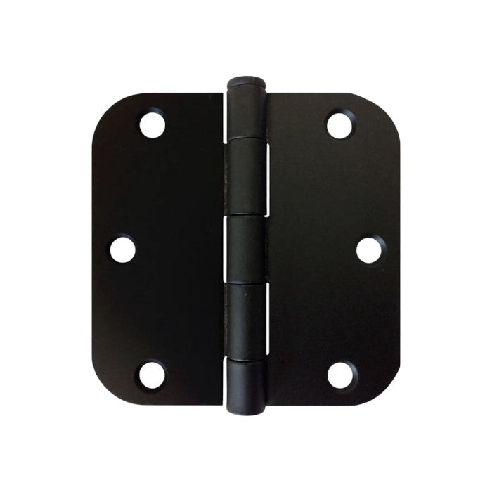 100 Pack of Black 3.5″x3.5″ Door Hinges with 5/8″ Radius