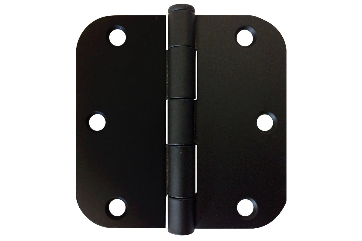 3 1/2″ Hinges 5/8″ Radius Black Finish