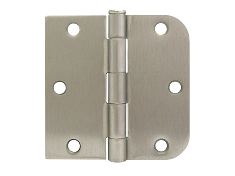 3 1/2″ Satin Nickel Door Hinge Square x 5/8″ Radius US15