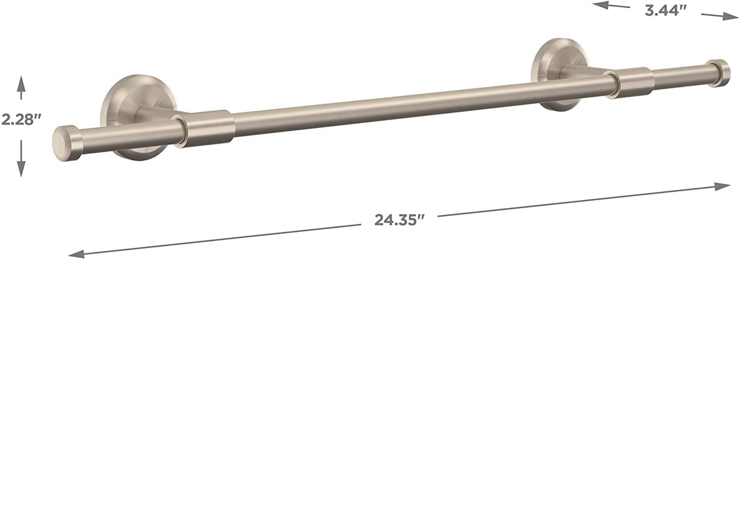 Delta Westdale 24 inch Adjustable Towel Holder Bar Brushed Nickel WSD24-BN