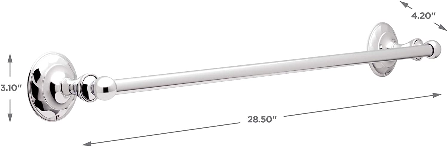 Delta PRI63-PC Pirouette 3 Pieces Bath Hardware Polished Chrome with 24" Towel Bar