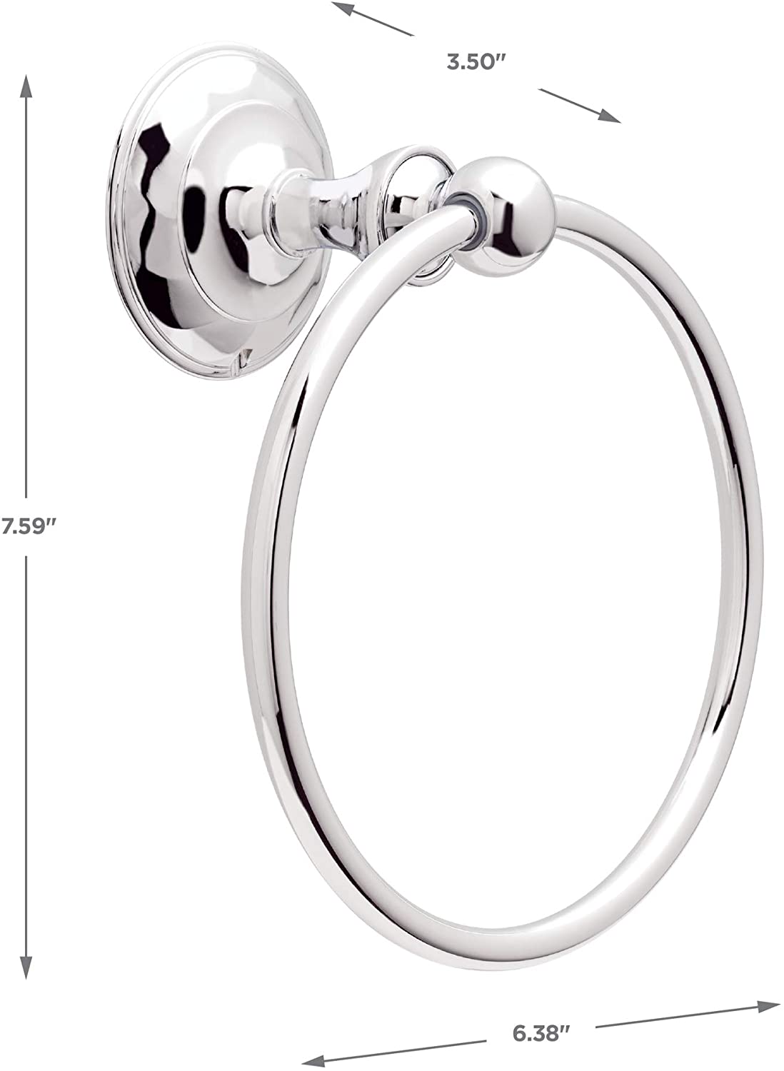 Delta PRI63-PC Pirouette 3 Pieces Bath Hardware Polished Chrome with 24" Towel Bar