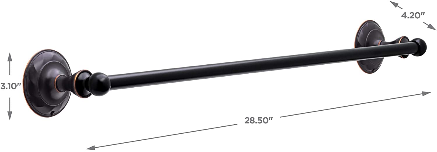 Delta PRI63-OB Pirouette 3 Pieces Bath Hardware Oil Rubbed Bronze with 24" Towel Bar