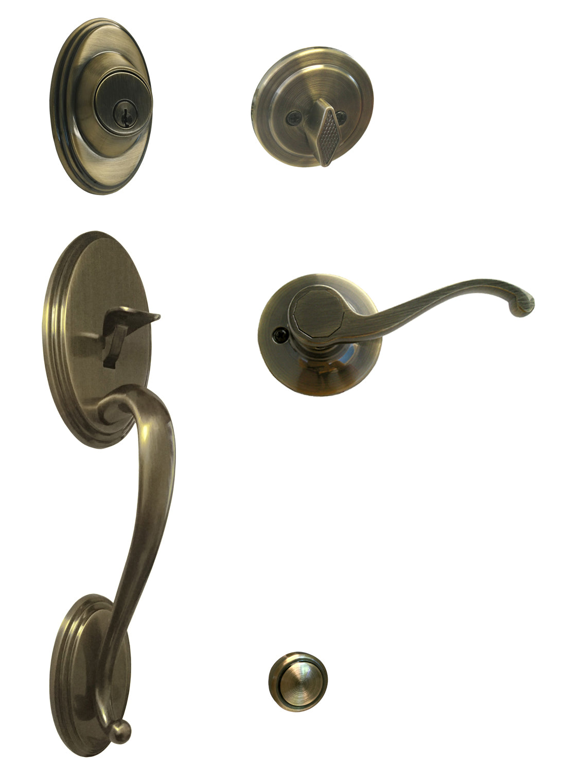 Front Door Handle Antique Brass – ***PLEASE SELECT LH or RH***