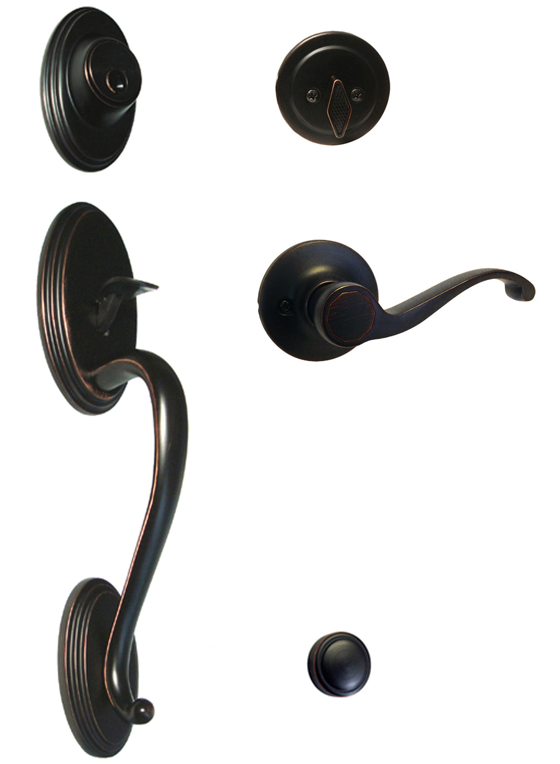 Dark Oil Rubbed Bronze Front Door Handleset with 835 Lever ***PLEASE SELECT LH or RH***