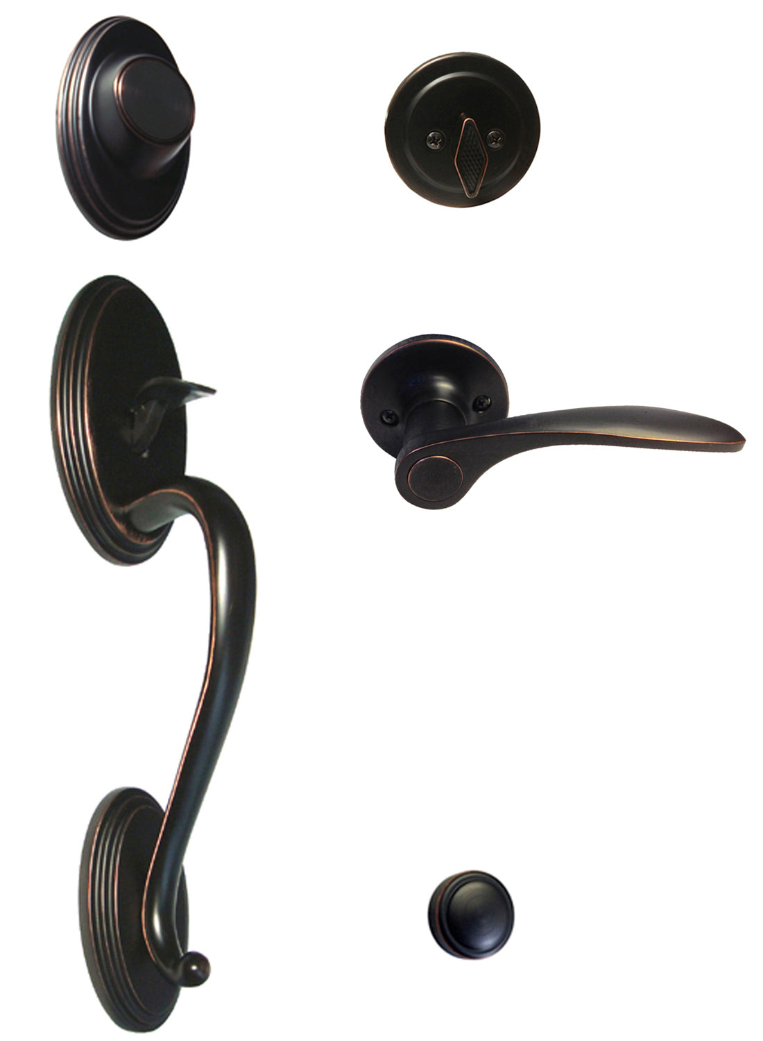 Oil Rubbed Bronze Thick Door Dummy Handle with 836 Lever – ***PLEASE SELECT LH or RH***